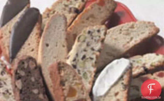 Biscoitos Sérios: Pistache - Cereja Biscotti