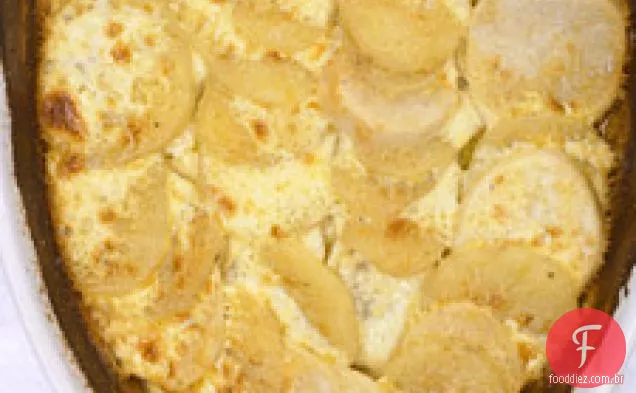 Gratinado de batata e nabo