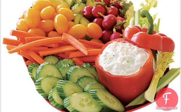Molho de caranguejo saboroso com Crudité