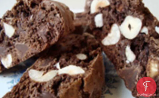 Cozinhar o livro: chocolate avelã Biscotti