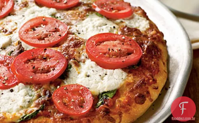 Pizza de espinafre e ricota