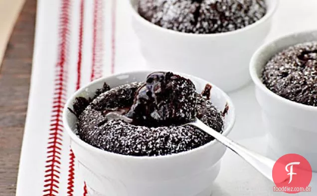 Chocolate Quente Fudge Bolos