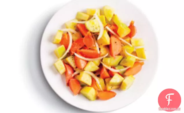 Salada de pepino e rabanete