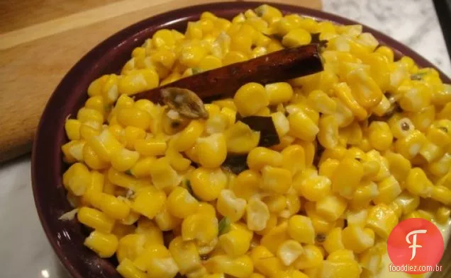 Cozinhe o livro: milho com temperos aromáticos