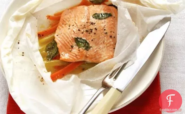 Truta em papillote