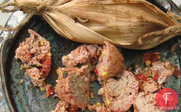 Abiquiu linguiças de frango defumado em Cornhusks
