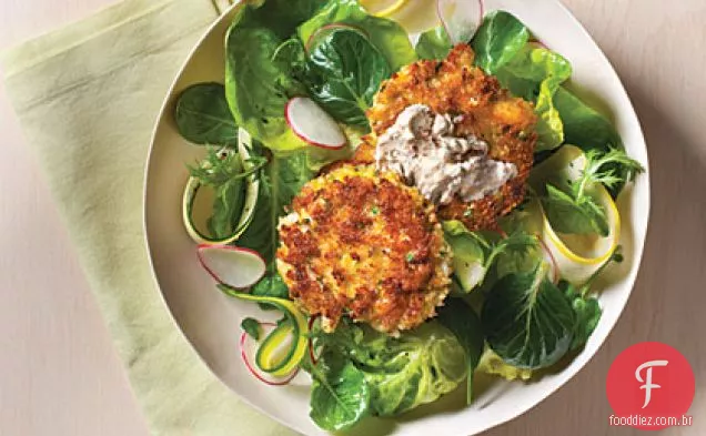 Bolos de caranguejo com Rémoulade picante