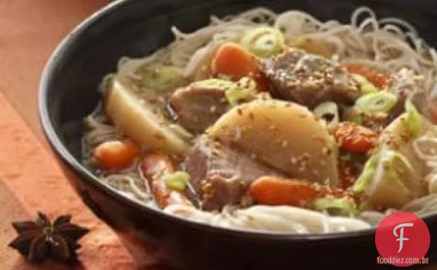 Chinês Porco & Vegetal Panela Quente