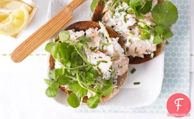 Salmon & chive bagel topper