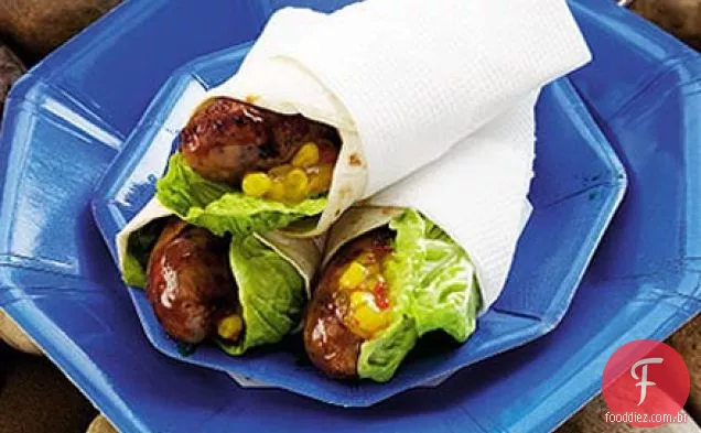 Sticky sausage wraps