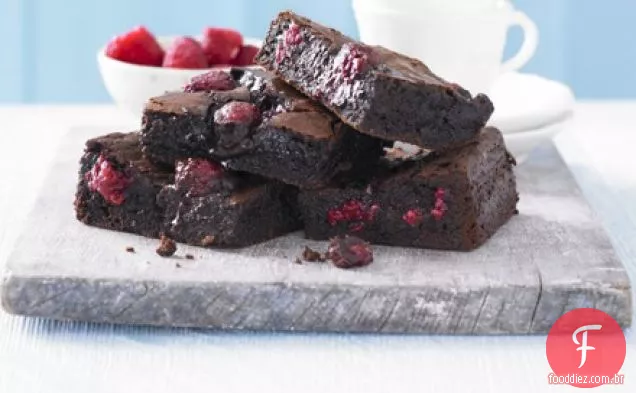 Melhor sempre chocolate framboesa brownies