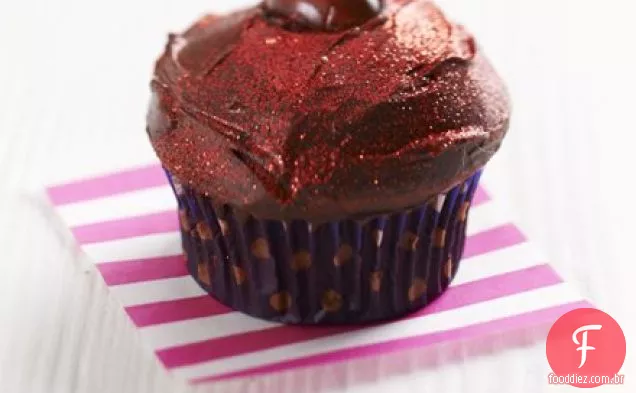 Red velvet choc-Cherry cupcakes