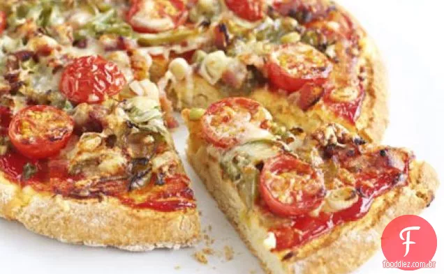 Queijo & bacon scone pizza