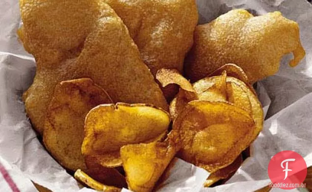 Peixe-Gato maltratado e batatas fritas