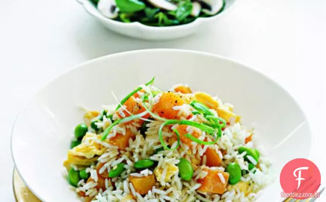 Arroz de coco com abóbora de Inverno