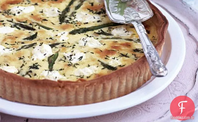 Espargos, limão e ricota torta