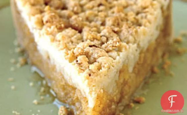 Torta de Streusel de maçã com crosta de mel