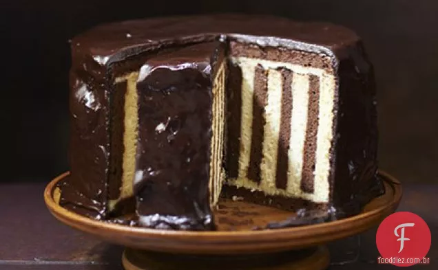 Chocolate Fudgy & laranja gateau