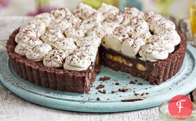 Chocolate coconut banoffee pie