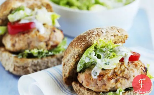 Caesar turkey burgers