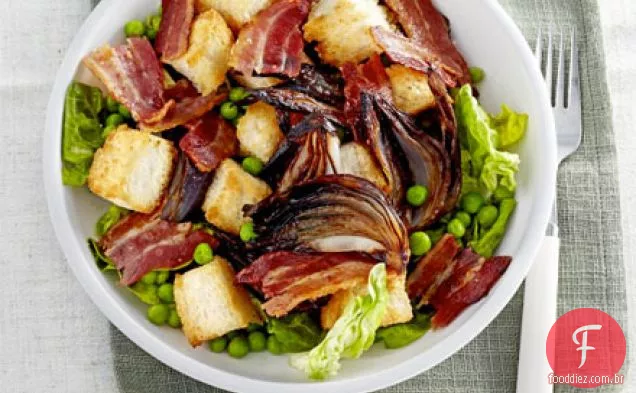 Salada de Bacon e cebola assada