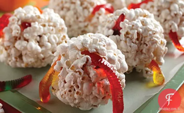 Bolas De Pipoca Com Vermes