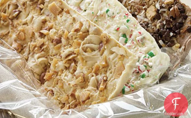 Peppermint-Lajes De Doces De Chocolate Branco
