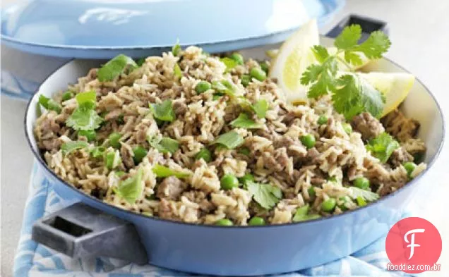 Spiced lamb & coconut pilaf