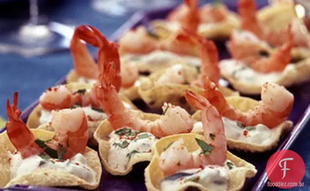 Poppadoms de camarão picante