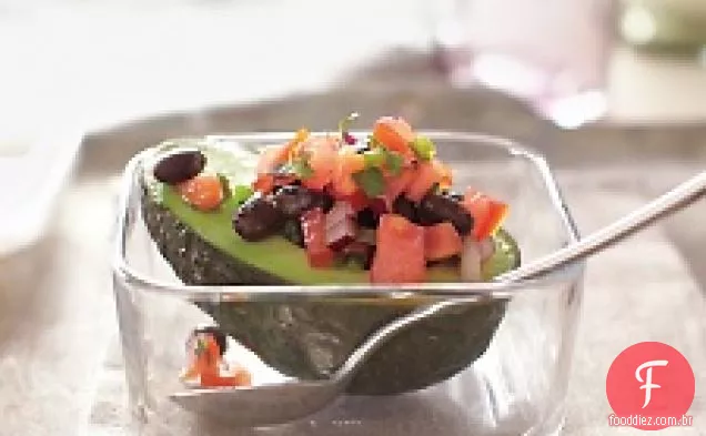 Abacate Com Salsa De Feijão Preto