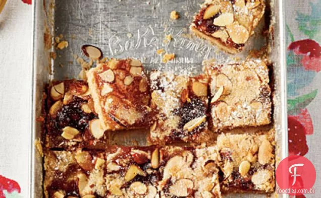 Peach Melba Shortbread Bars