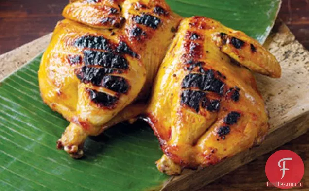 Frango grelhado Cambojano (Mann Oeng k'tem Sor, Marech)