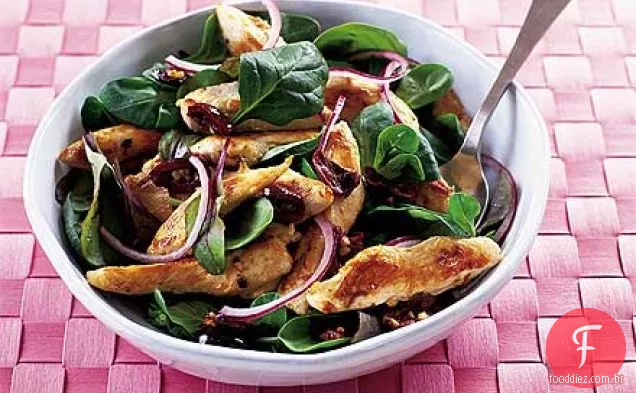 Salada quente de frango com limão e tomilho