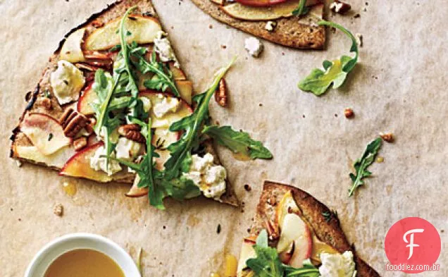 Maçã, queijo de cabra e Pizza De Noz-Pecã