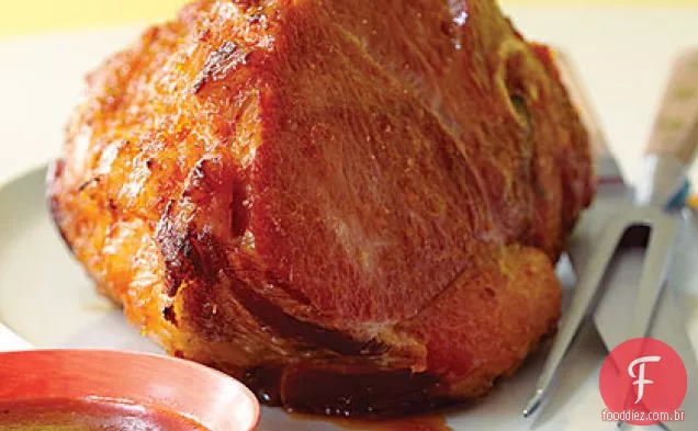 Presunto assado com limão Meyer pegajoso-Spice Glaze