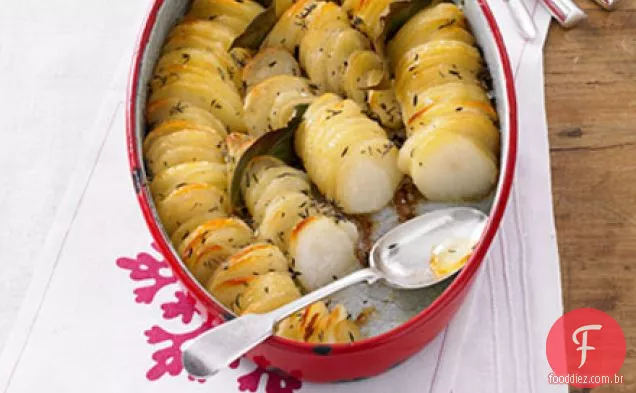 Batata gratinada Hasselback
