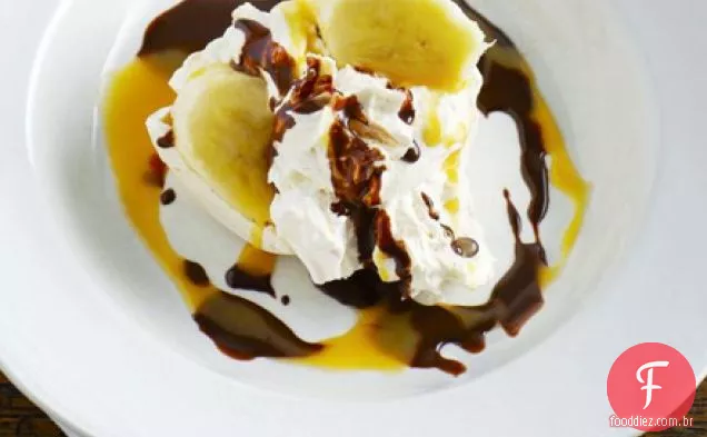 Chocolate, caramelo salgado e banana bagunça
