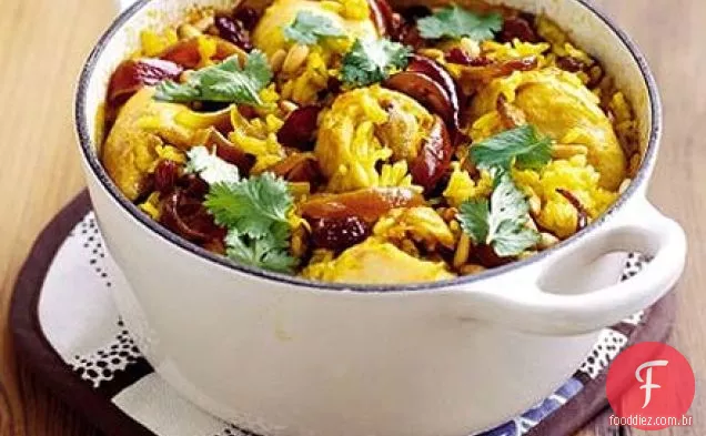 Pilau de frango assado no forno