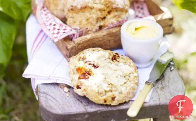 Sundried tomate soda pão baps