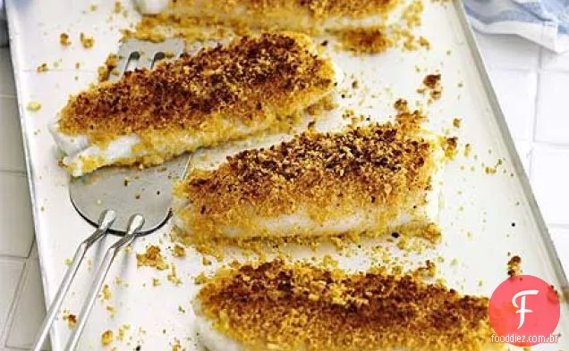 Peixe com crosta de Curry