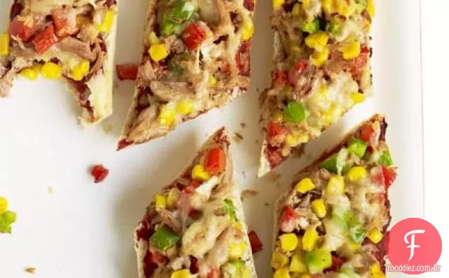 Baguetes da pizza do derretimento do atum