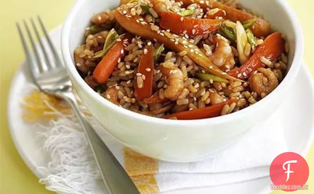 Spring veg & prawn stir-fry