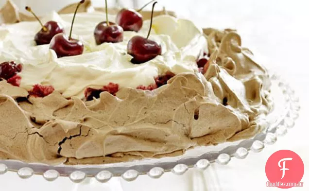 Chocolate cereja Pavlova