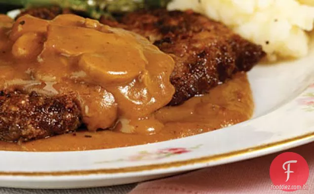 Bife assado com molho