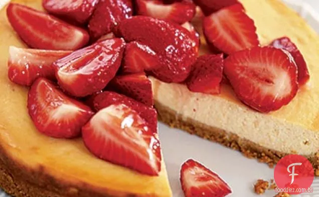 Cheesecake picante com morangos
