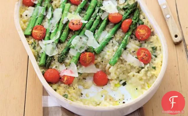 Risoto de aspargos assados