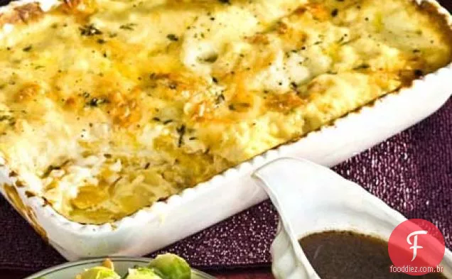 Creamy parsnip & squash bake