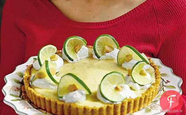 Torta de limão e macadâmia