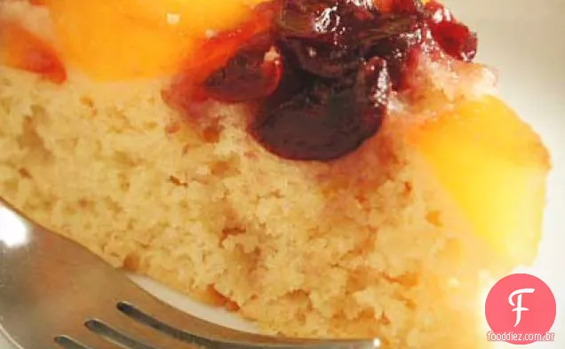 Bolo De Pêssego De Cabeça Para Baixo