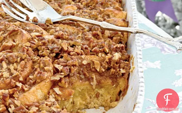 Torrada francesa assada com Pecan Streusel